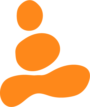 Orange yoga icon